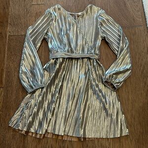 Girls gold dress size medium